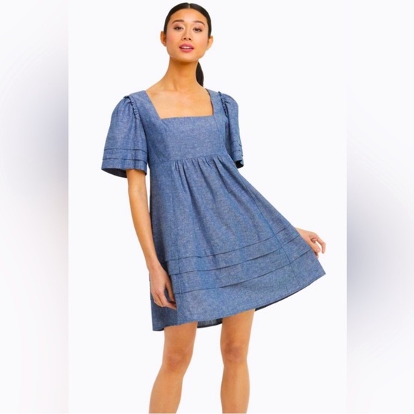 Draper James Dresses & Skirts - Draper James Chambray Babydoll Dress – Size XXL (Like New)